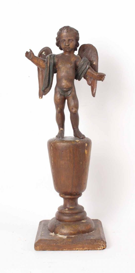 Polychrome Carved Wood Religious Figure (1 of 6)