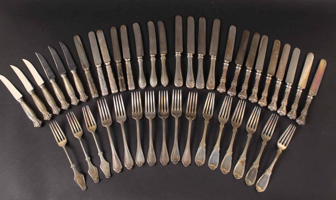 Group of Sterling Silver & Silver Plated Flatware (1 of 10)