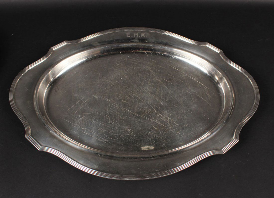 Gorham Sterling Silver Shaped Oval Tea Tray (1 of 4)
