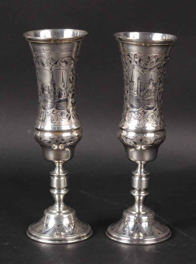 Two Similar Russian Silver Kiddish Cups (1 of 4)