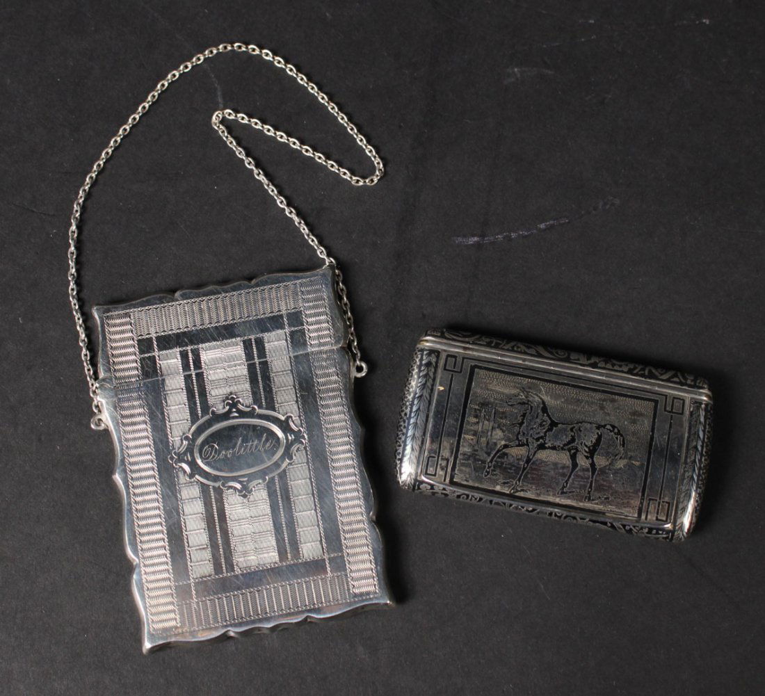 Niello Decorated Continental Silver Snuff Box (1 of 5)