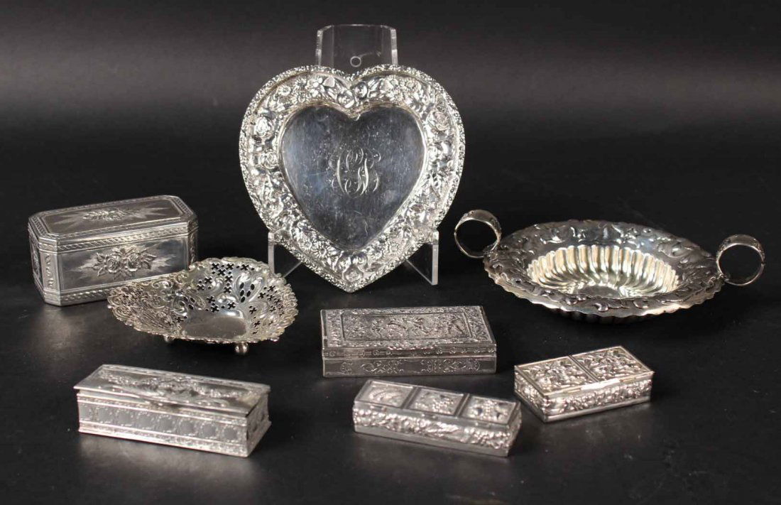 Five Sterling and Continental Silver Boxes (1 of 10)