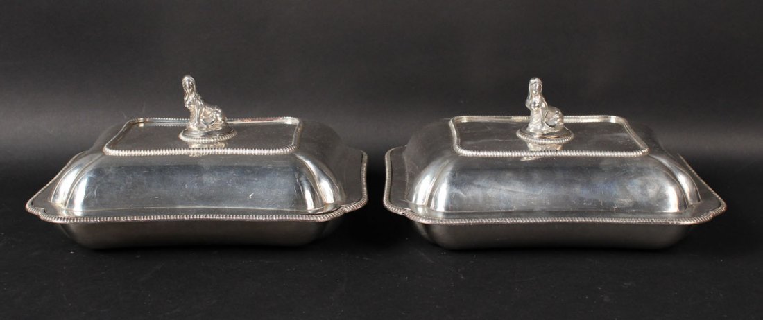 Pair of Silver On Copper Covered Vegetable Dishes (1 of 5)