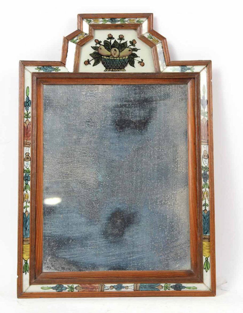 Eglomise and Paint-Decorated Courting Mirror (1 of 7)