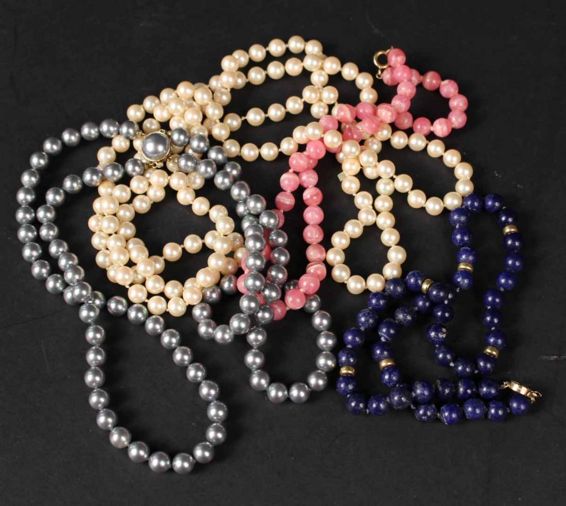 Lapis Lazuli 9.5MM Beaded Necklace (1 of 10)