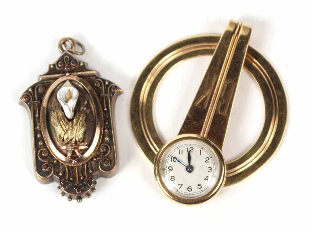 14K Yellow Gold Money Clip With Watch Face (1 of 6)