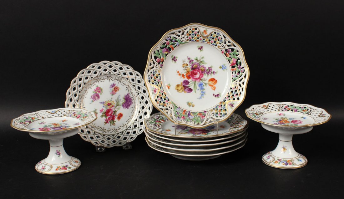 Group of Continental Reticulated Porcelain Items (1 of 8)