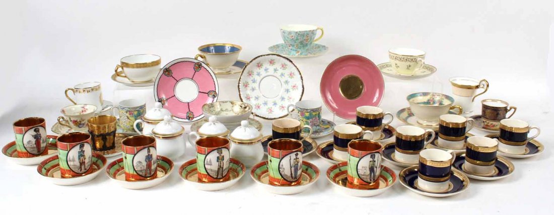 Large Group of Porcelain Cups and Saucers (1 of 10)