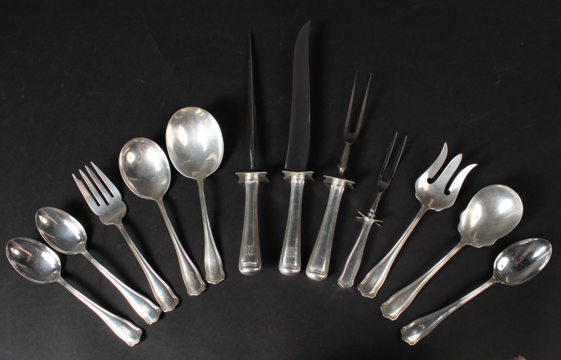 Eight Sterling Serving Forks and Spoons (1 of 8)