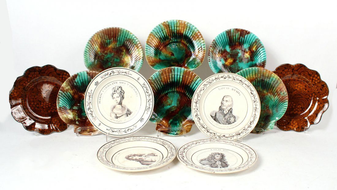 Four Creamware Porcelain Portrait Plates (1 of 9)