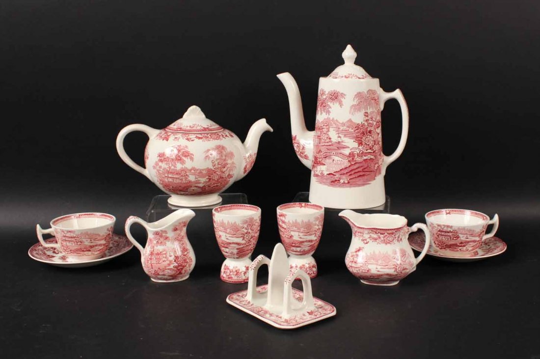 Red and White Clarice Cliff Morning Service (1 of 8)