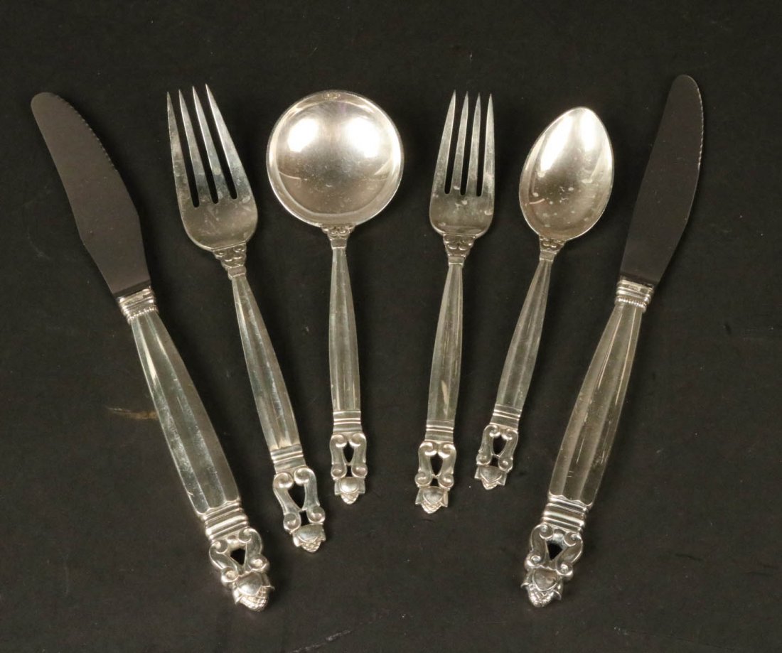 Georg Jensen Sterling Silver Flatware Service (1 of 6)