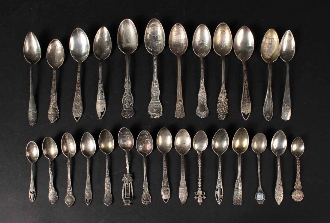 Group of Sterling Silver Souvenir Spoons (1 of 7)