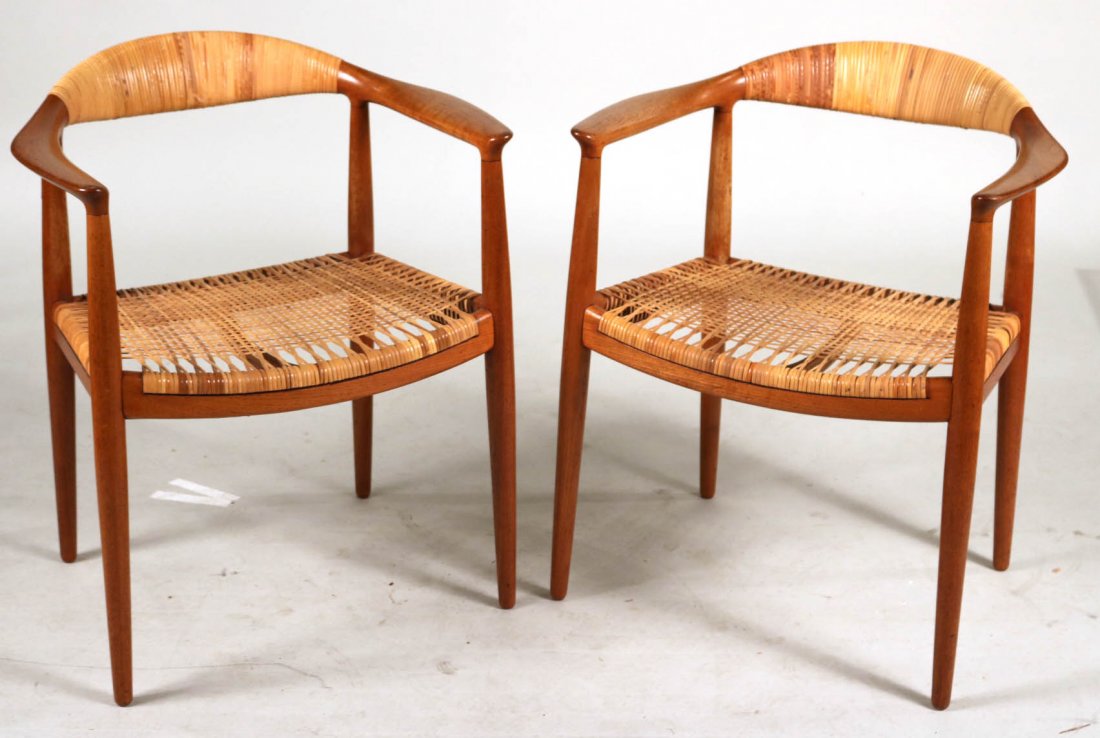 Pair of Hans Wegner "The Chair" Armchairs (1 of 9)