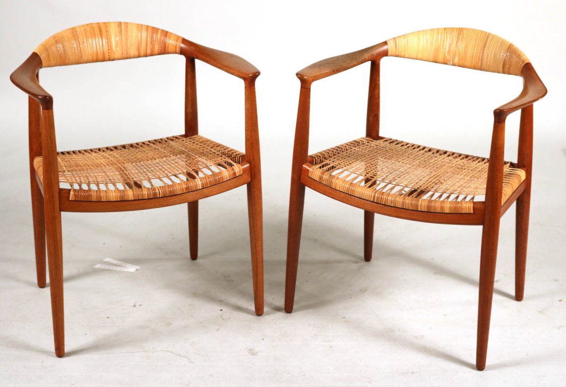 Pair of Hans Wegner "The Chair" Armchairs (1 of 9)