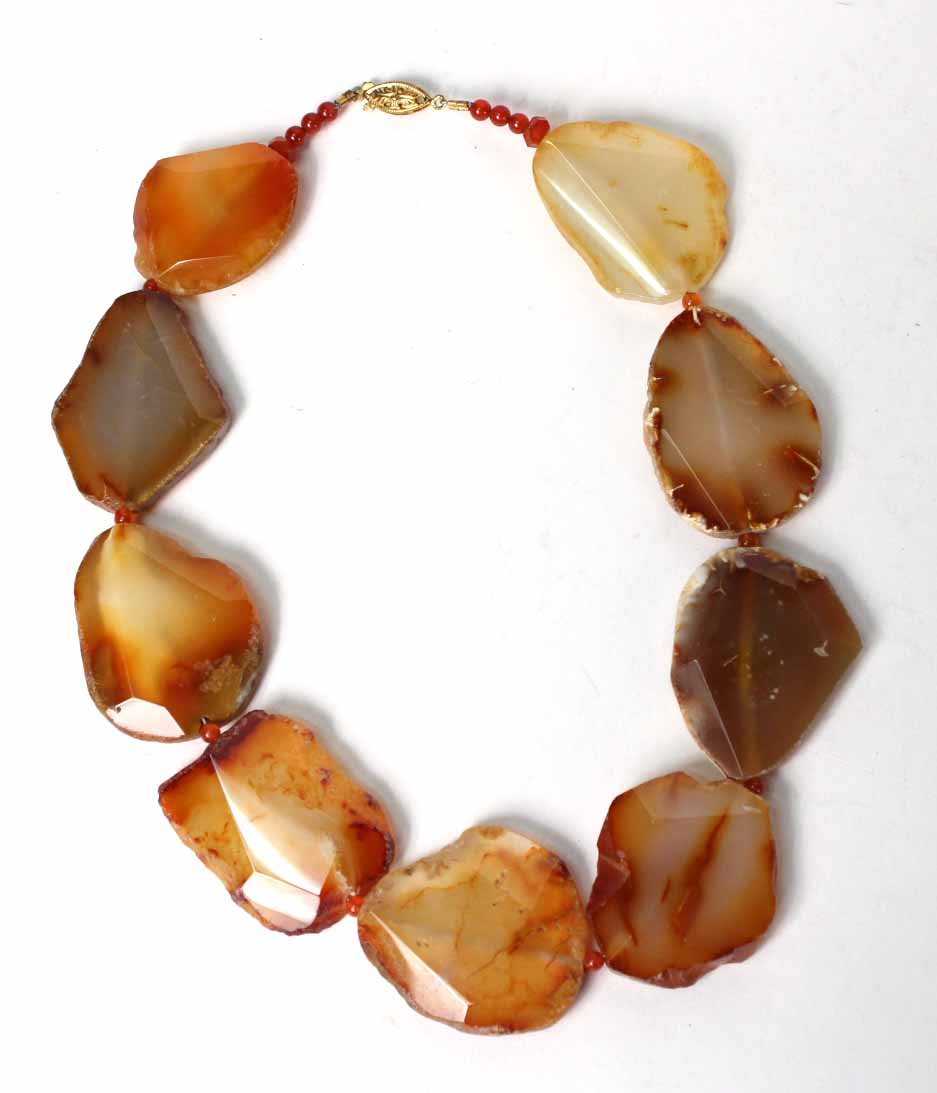 Studio Hand Made Hardstone Plaque Necklace (1 of 5)