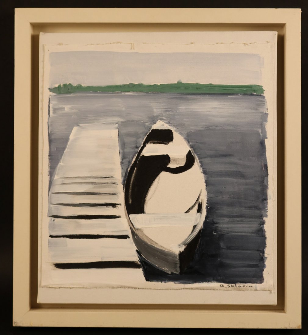 Acrylic on Canvas, Canoe Study, Ann Skarlin (1 of 5)