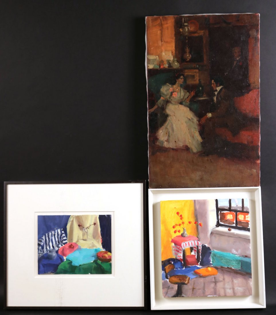 Three Assorted Oil Paintings (1 of 8)