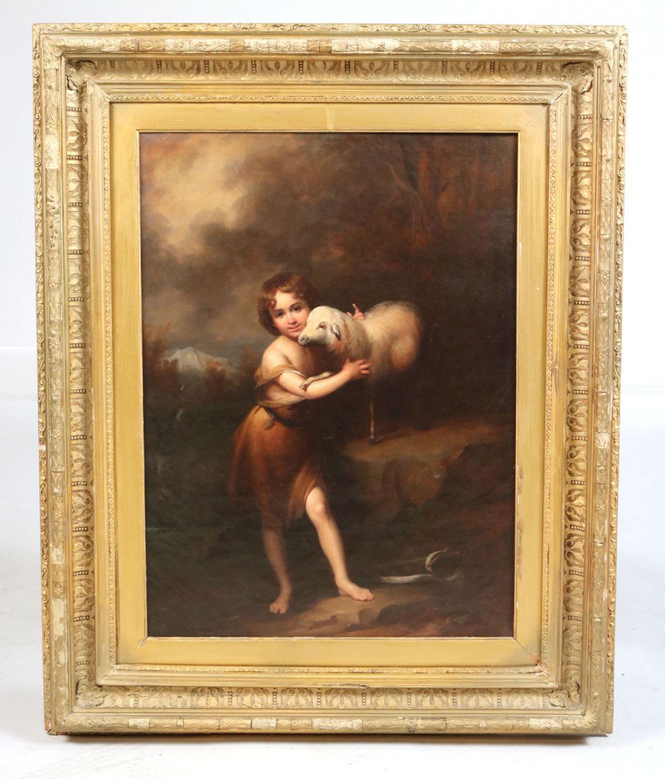 Oil on Canvas, Boy with Sheep (1 of 10)