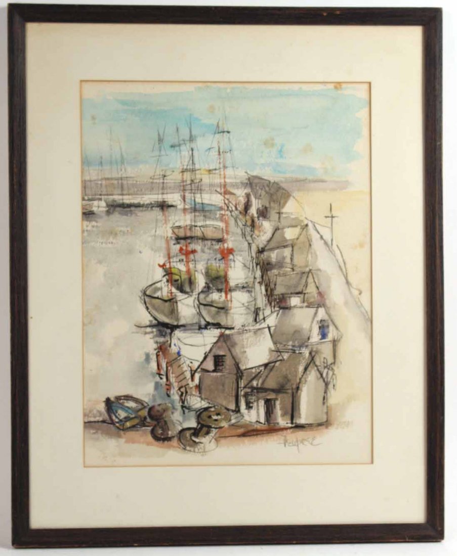 Mixed Media, Abstract Harbor, Katherine Deupree (1 of 5)