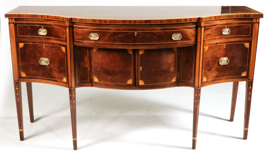 George III Style Inlaid Mahogany Sideboard (1 of 9)