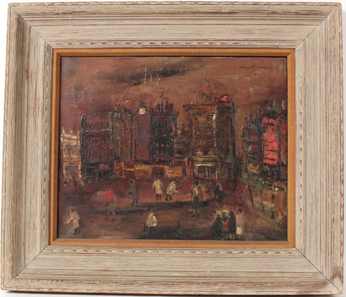 Oil on Canvas, Street Scene, Max Gordon (1 of 7)