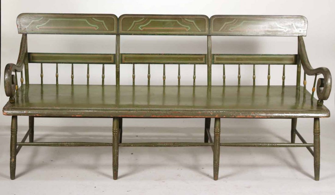 Federal Green-Painted Bench (1 of 7)