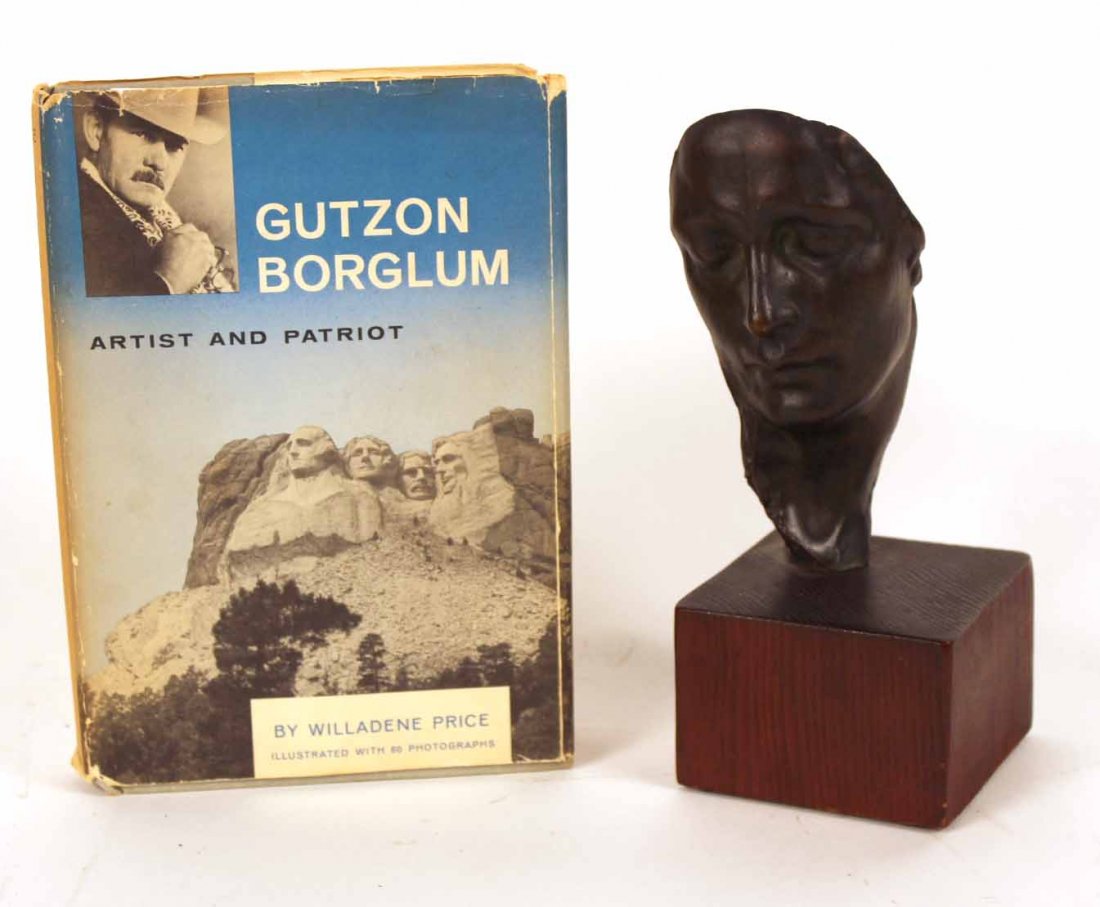Bronze Sculpture, Face Study, Gutzon Borglum (1 of 6)