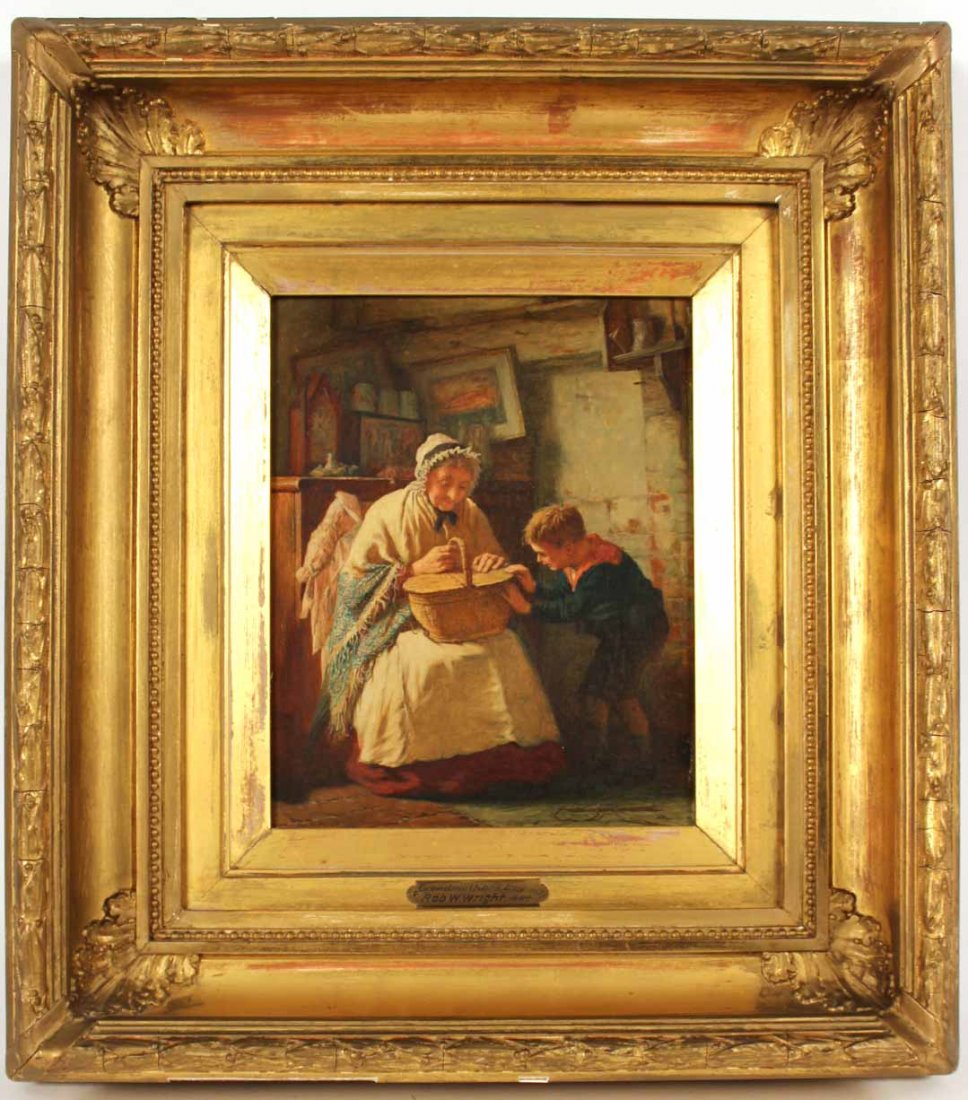 Oil on Board, "Grandmother's Boy," Rob W. Wright (1 of 8)