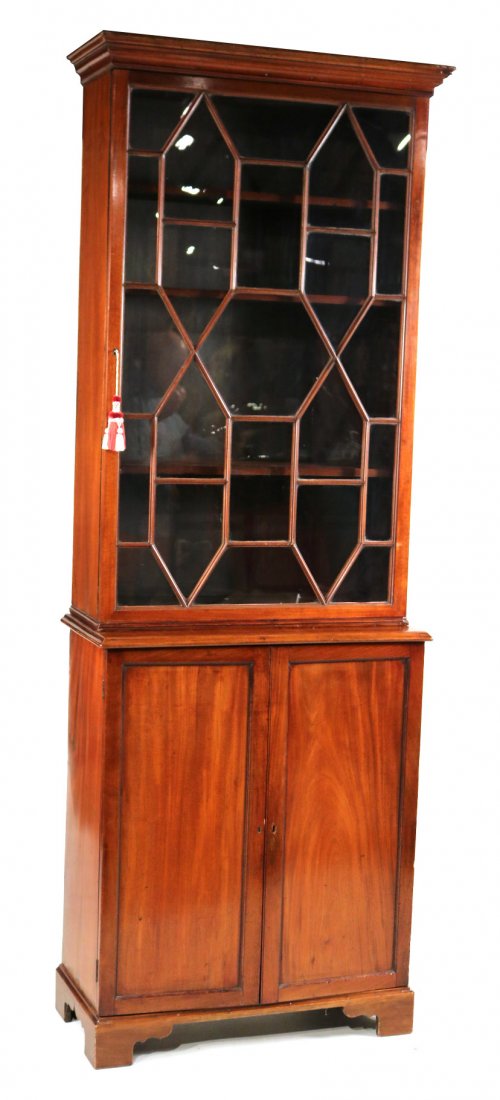 George III Mahogany Bookcase Cabinet (1 of 10)