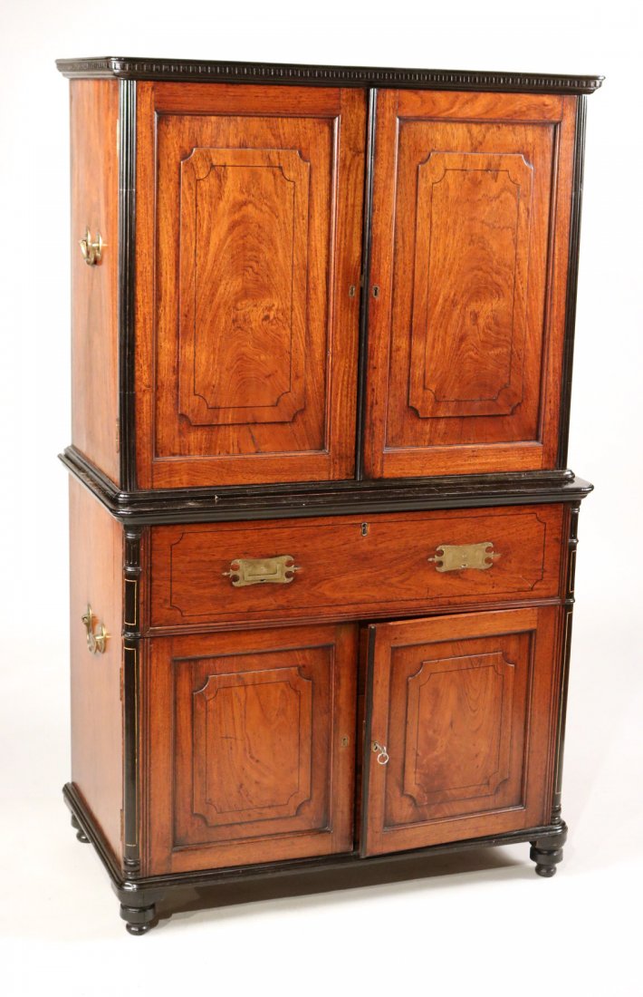Chinese Export Padouk and Ebony Cabinet (1 of 10)