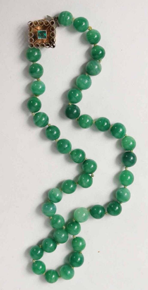 Jadite 8MM Beaded Necklace (1 of 5)