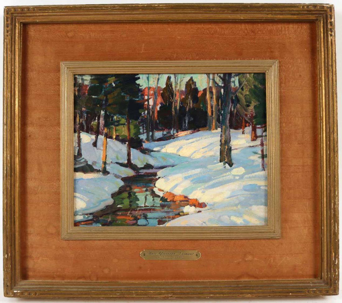 Oil on Board, Winter Scene, Aldro Hibbard (1 of 9)