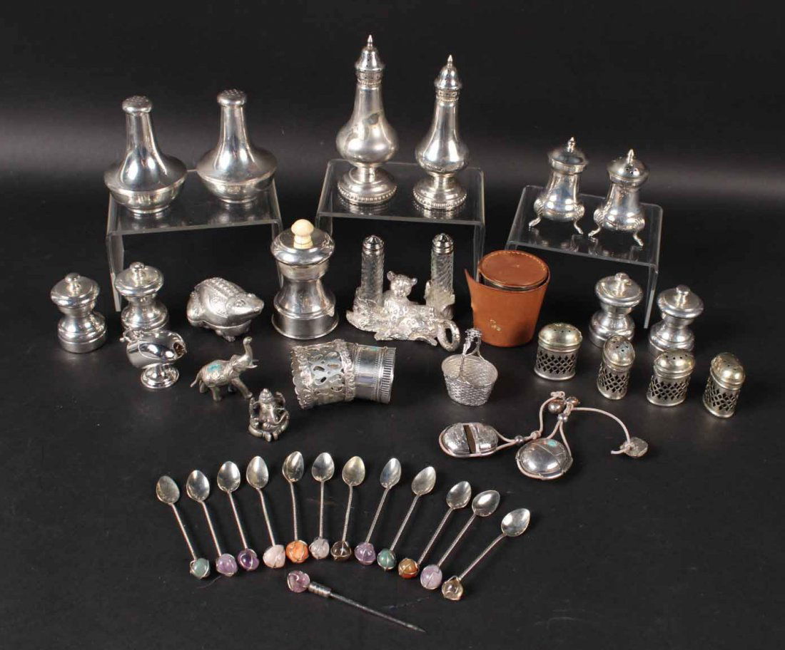 Group of Sterling Silver and Silver Plated Items (1 of 10)