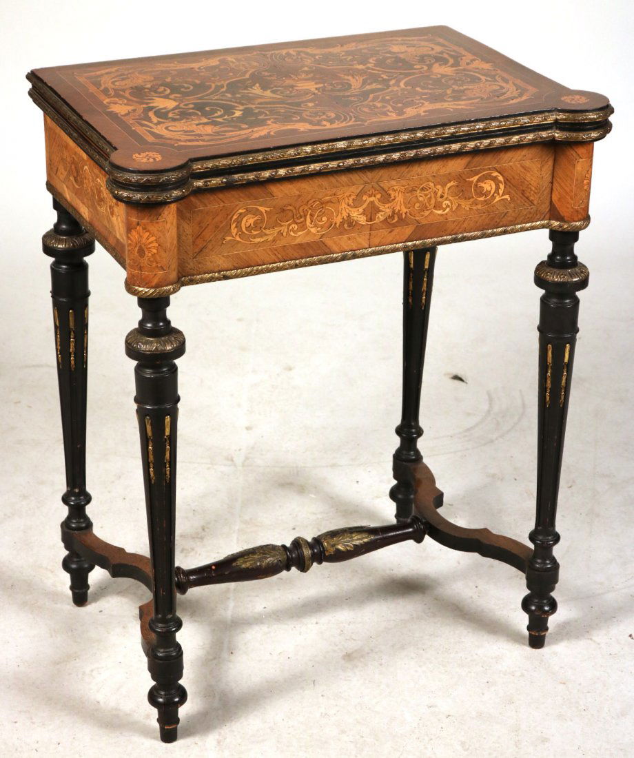 Napoleon III Inlaid Swivel-Top Games Table (1 of 9)