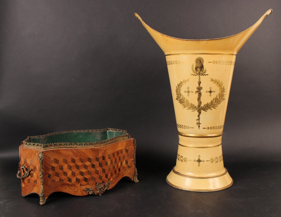 Bronze-Mounted Marquetry Planter (1 of 9)