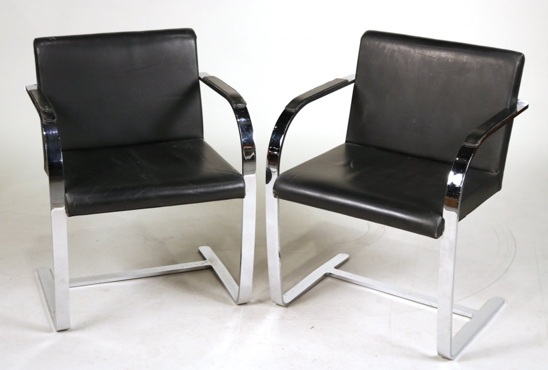 Pair of Mies Van Der Rohe BRNO Flat Bar Chairs (1 of 6)