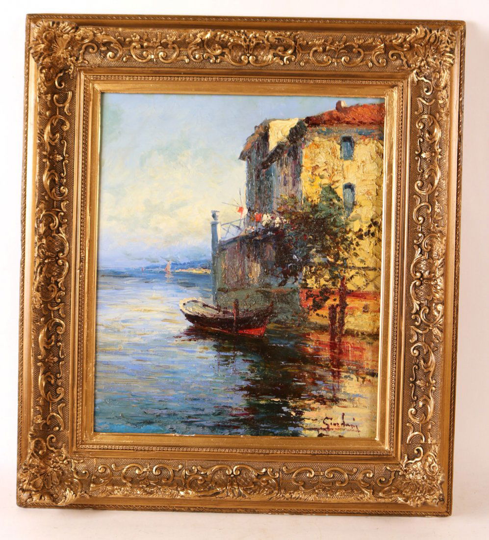 Oil on Panel Board, Ville du Midi,Itali Giordani (1 of 8)