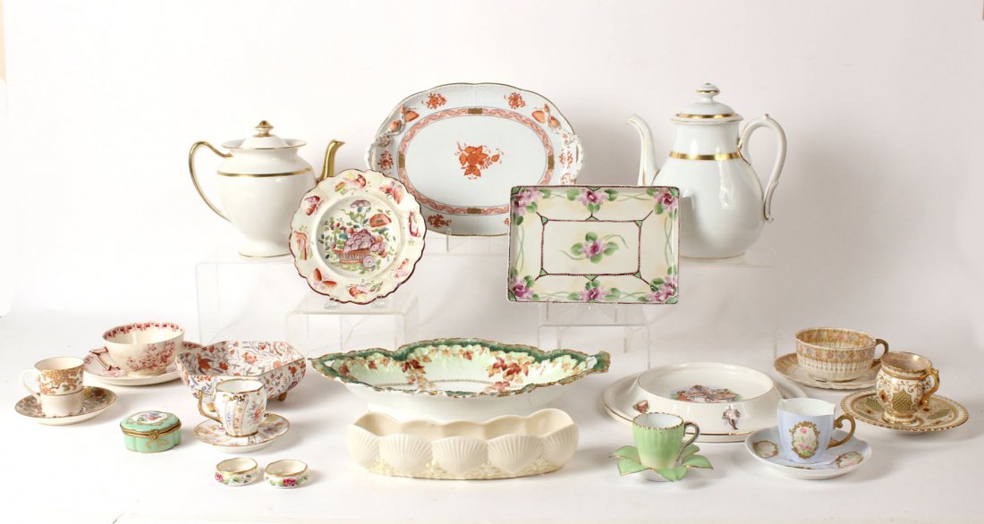 Coalport Gilt and Turquoise Beaded Cup & Saucer (1 of 10)