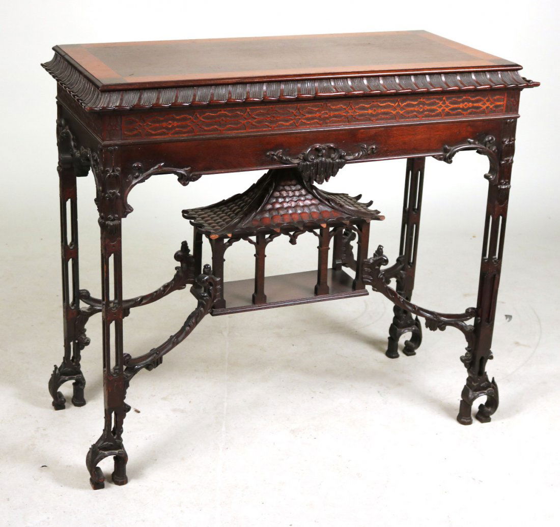 Chinese Chippendale Style Mahogany Pier Table (1 of 10)
