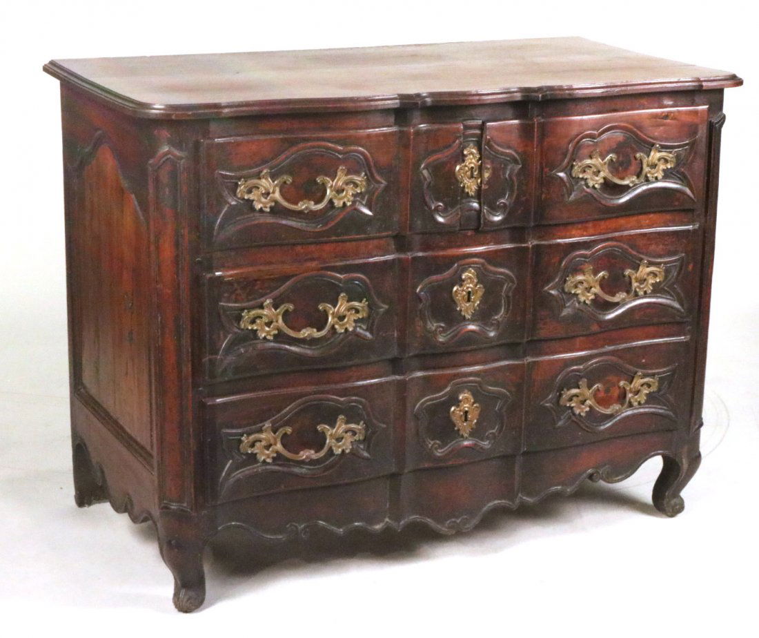 Provincial Louis XV Walnut Chest of Drawers (1 of 10)