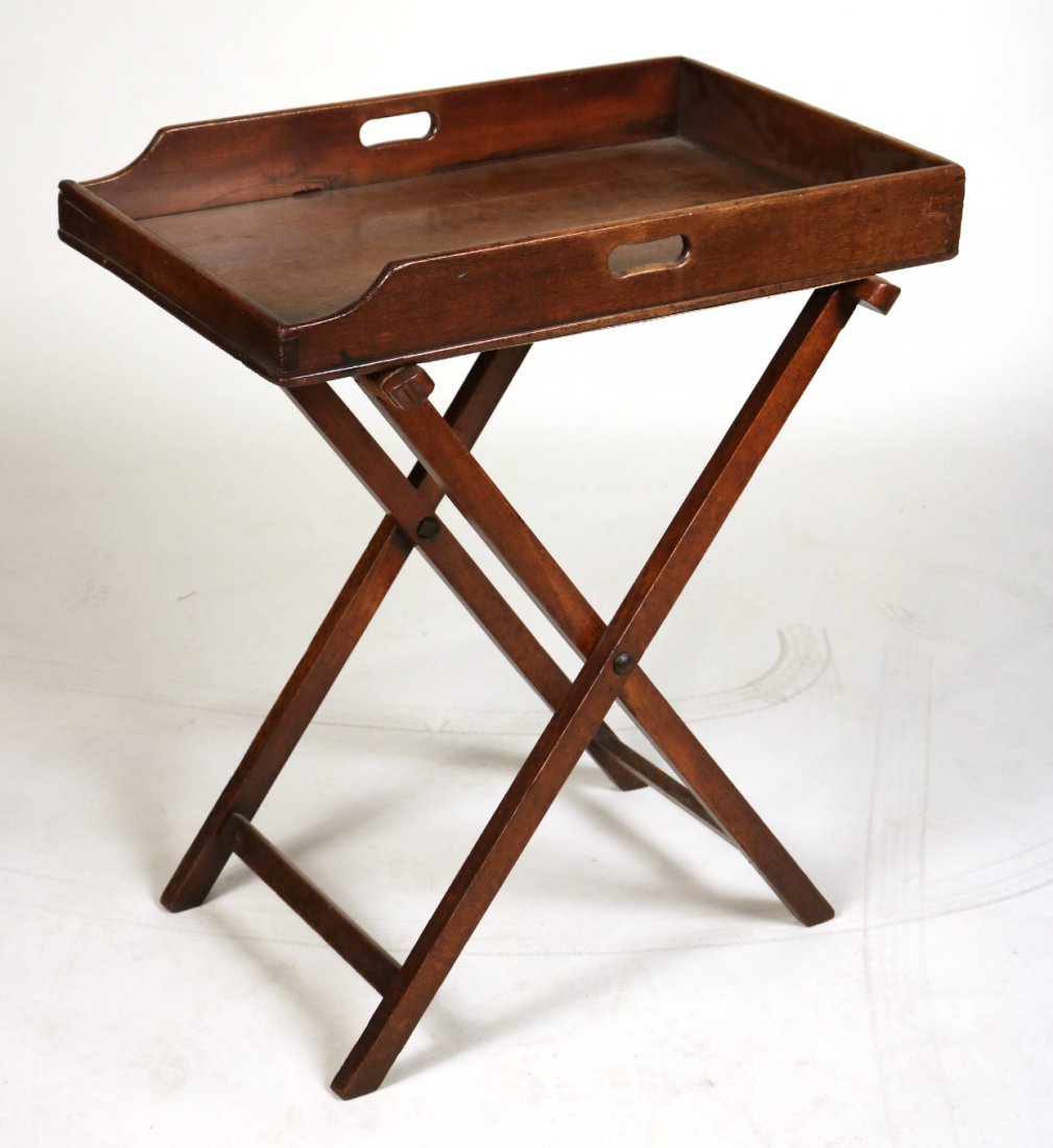 Georgian Mahogany Butler's Tray on Stand (1 of 7)