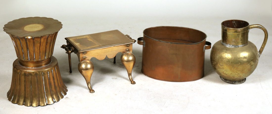Four Brass and Copper Items (1 of 10)