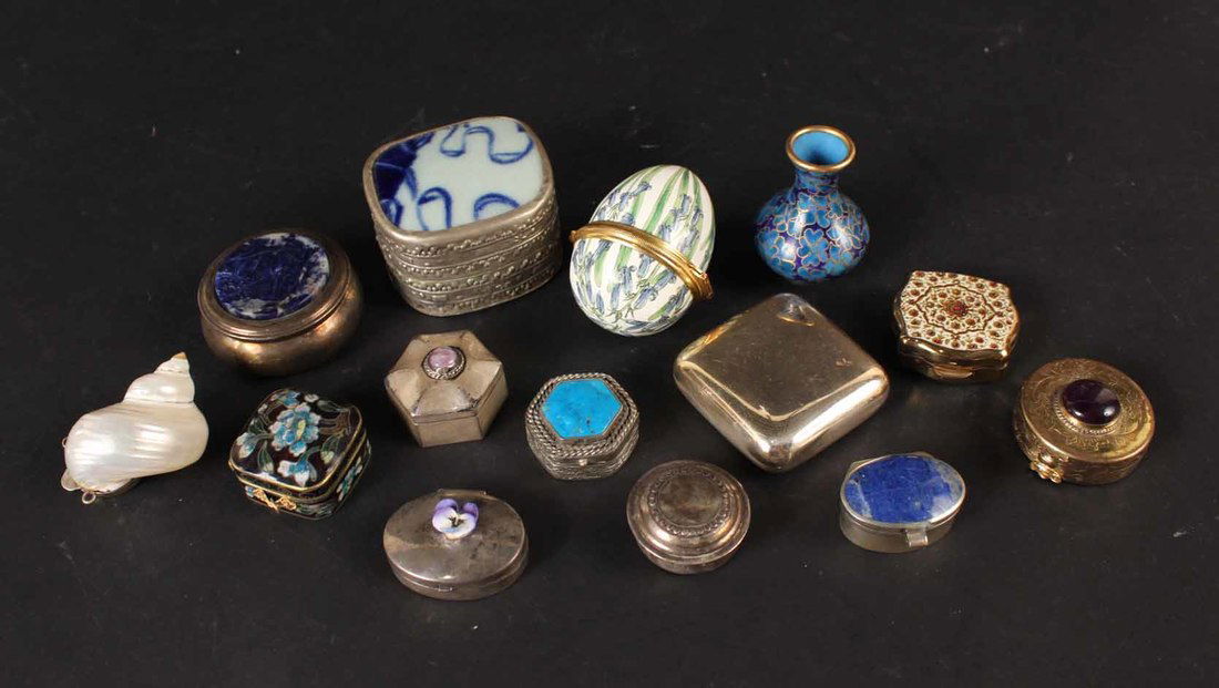 Thirteen Miniature Pill Boxes (1 of 7)