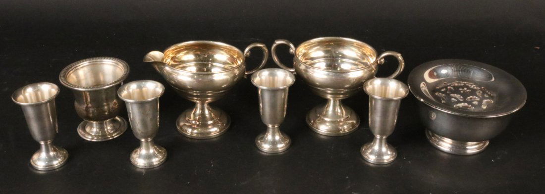Group of Weighted Sterling Silver Table Items (1 of 10)