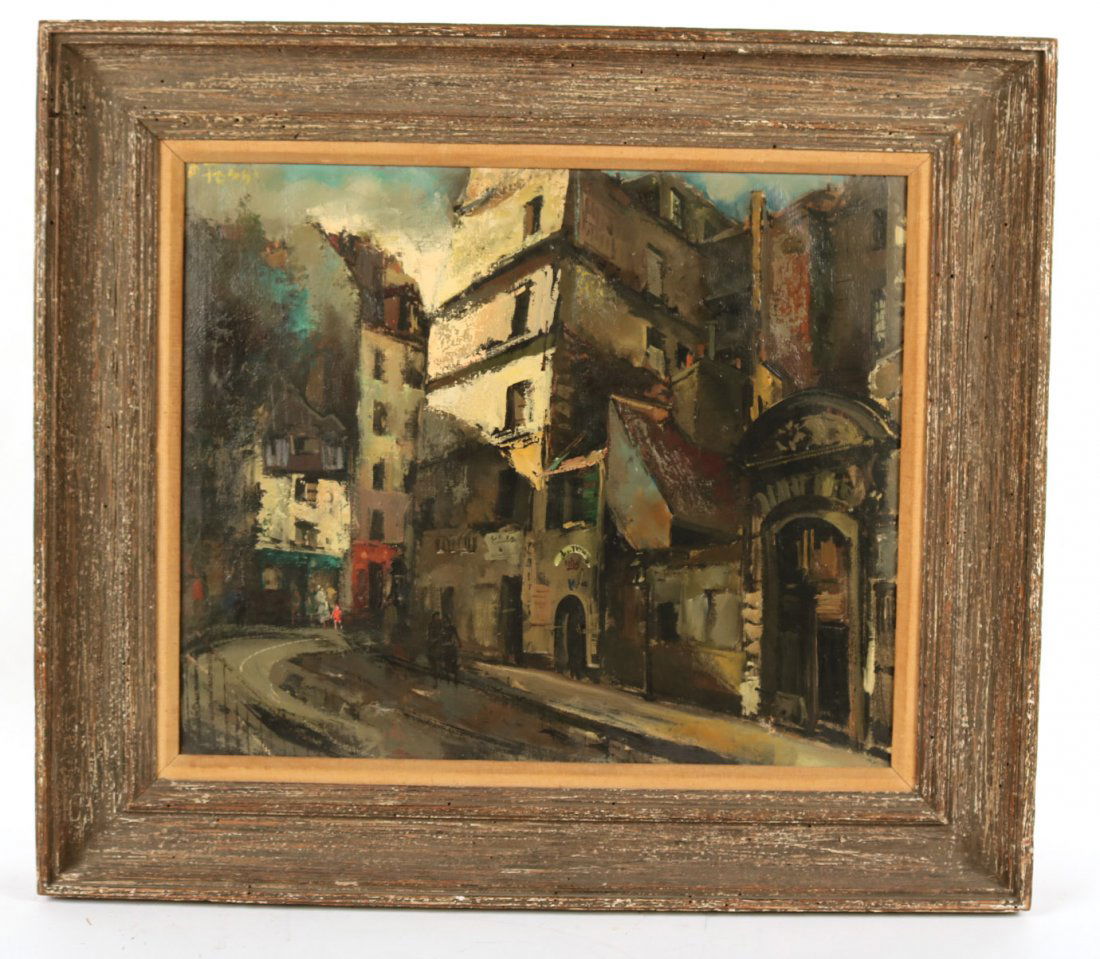 Oil on Canvas, Street Scene, Oliver Foss (1 of 10)