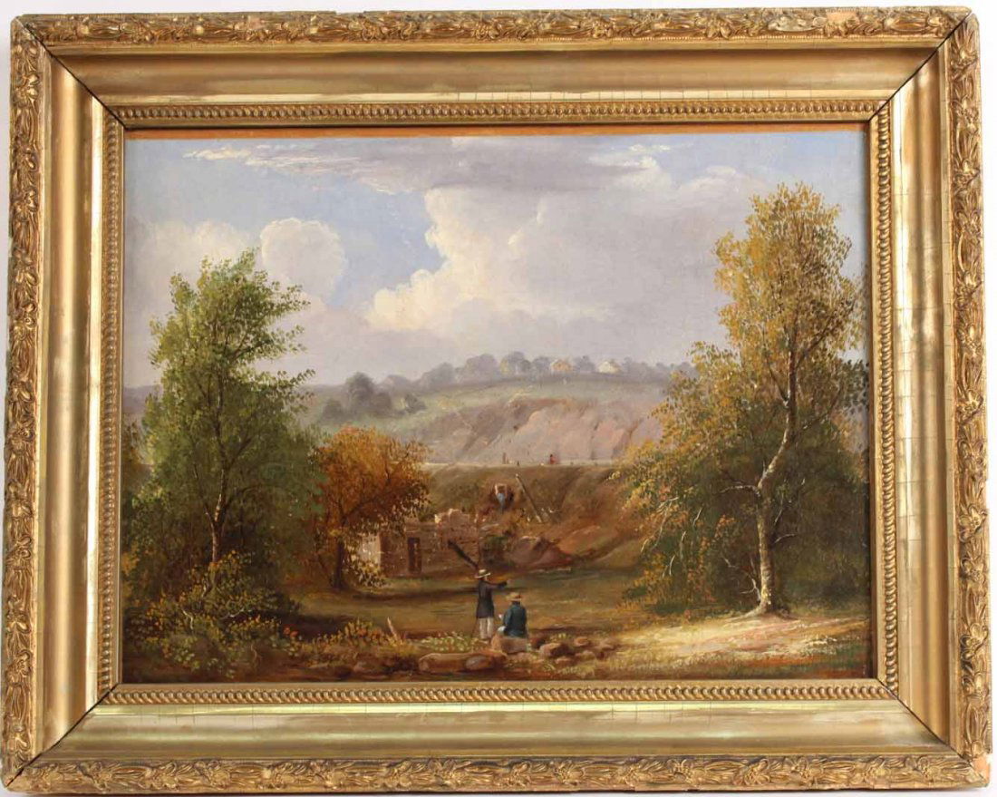 Oil on Canvas, Two Figures in a Landscape (1 of 8)