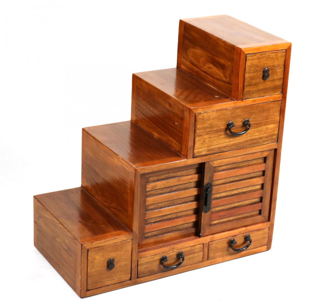 Chinese Hardwood Library Steps (1 of 8)