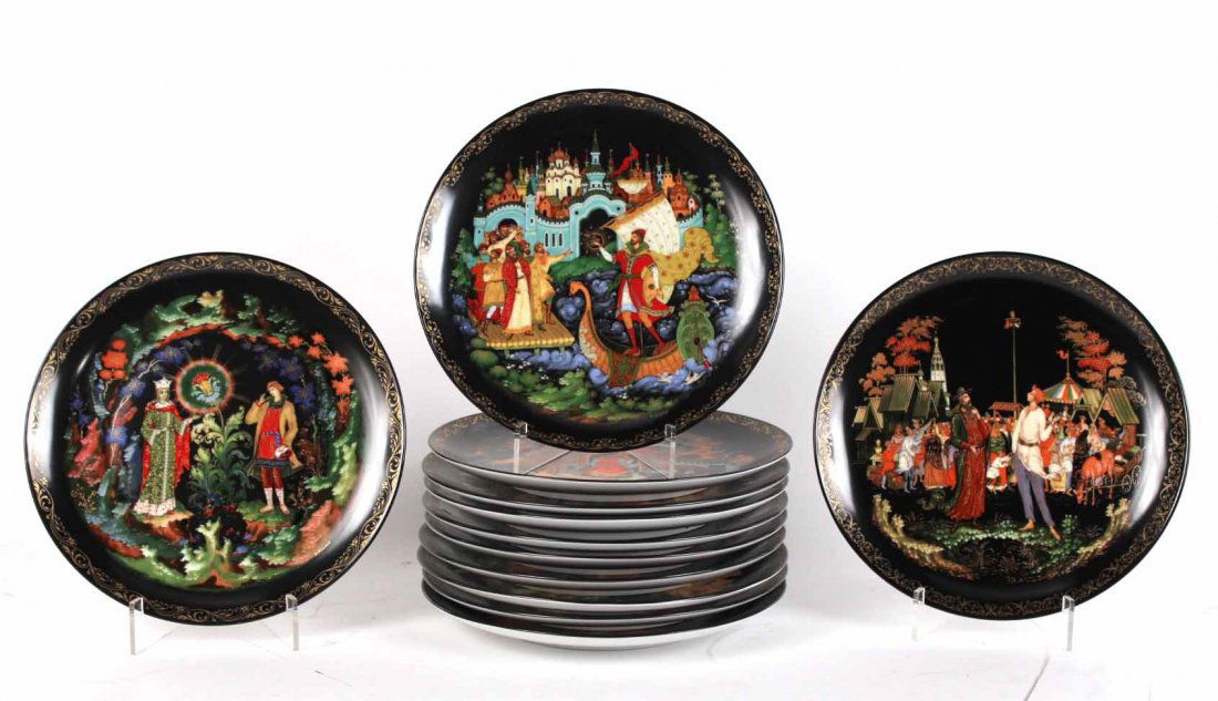 Twelve Russian Commemorative Plates (1 of 10)