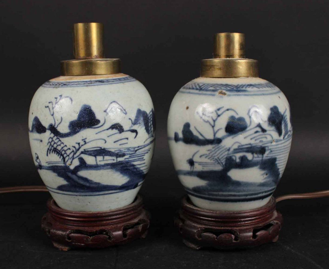 Pair of Chinese Canton Porcelain Vases (1 of 4)